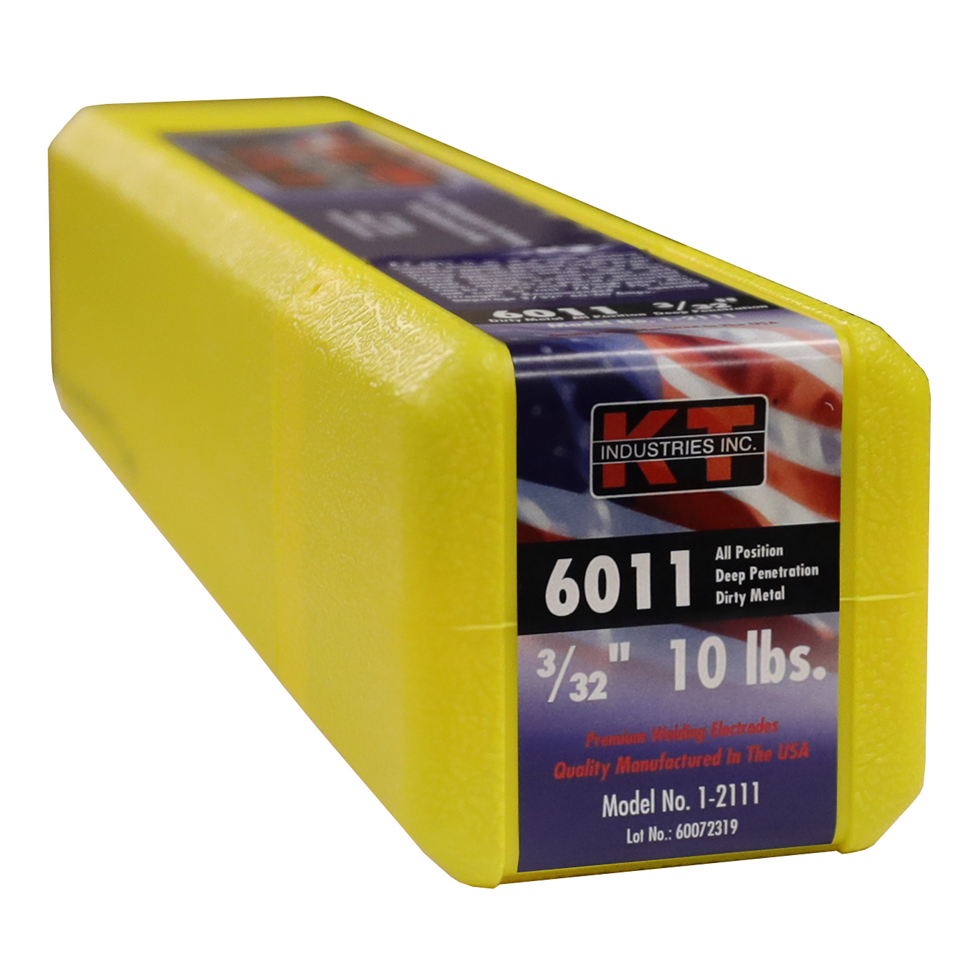 K-T Industries USA 6011 Welding Electrodes — 3/32in., 10 Lbs., 74,400 PSI Tensile Strength, Model# 1-2111